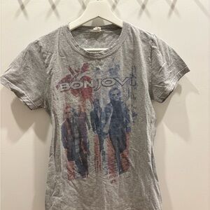 Gray Bon Jovi Graphic T-Shirt